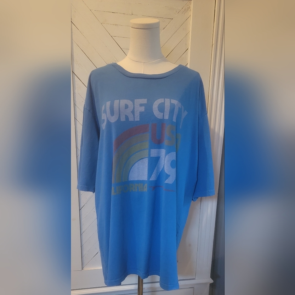 Retrobrand Surf City Tee Blue Size Medium